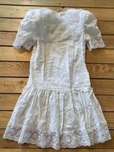 Vintage Gunne Sax Girl’s Short sleeve Knee Length dress size 7 white C2 - £47.08 GBP