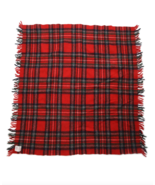 Vtg 50s 60s Troy Mills Leisure Blanket Wool Fringed Throw Blanket Beddin... - $49.45