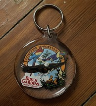 Vintage Busch Gardens Florida Keychain Extinction is Forever Clear Plast... - $16.34