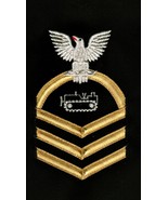 USN  RATING BADGE EOC EQUIPMENT OPERATOR CPO E-7 GOLD ON BLACK MALE - €8,43 EUR