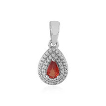 Jewelry of Venus fire  Pendant of Fire Evening red sapphire silver pendant - £441.74 GBP