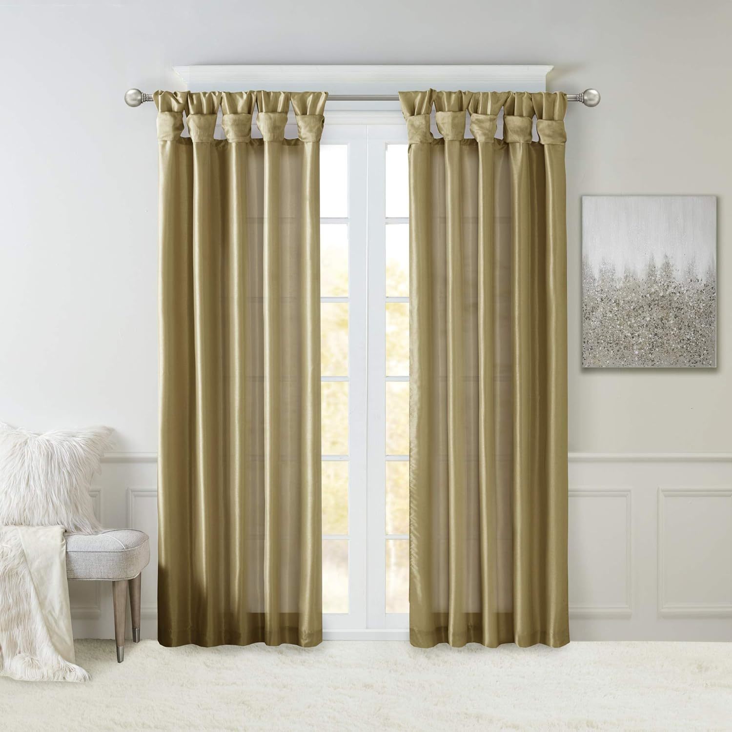 Window Drape For The Living Room, Bedroom, And Dorm By Madison Park, Bronze. - $32.97