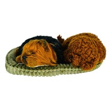 Perfect Petzzz Yorkie &amp; Toy Poodle Sleeping Lifelike Puppy Dog w/Bed Lot - £40.98 GBP