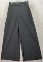 Zara Pants Womens Size XS Gray Casual Flat Front Wide Leg Side Zipper High Waist - £20.22 GBP