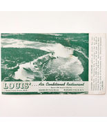1940s Louis Restaurant Niagara Falls New York Advertisement Card Waterfa... - $29.99