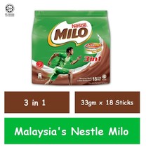 Malaysia&#39;s Nestle Milo 3 in 1 Instant Drinks (33gm x 18 Sticks) - £17.92 GBP