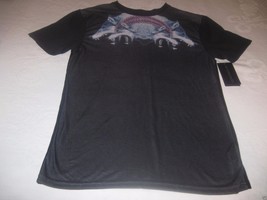BIOGRAPHY JEANS MENS SS BLACK TEE w/WOLVES-M-NWT-100% COTTON-GREAT - $4.99