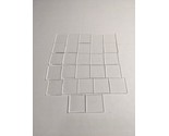 Set Of (27) Clear Square Miniature Bases 20mm 1.5mm Thickness - £26.46 GBP