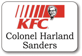 Colonel Sanders Kfc Name Badge &amp; Finger Lickin Button Halloween Costume Magnet - $17.24