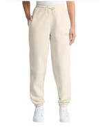 Puma Womens Jogger Cream Pants Fleece Pockets Drawstring Logo Active Hea... - $791.72 MXN