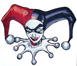 Harley Quinn Embroidered Back Patch Iron On 7&quot; X 5 1/2&quot; - $9.99