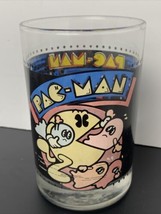 Pac-Man Drinking Glass and Clear Mug Vintage 1980s 1982 Bally Arby&#39;s Pac Man  - £11.86 GBP