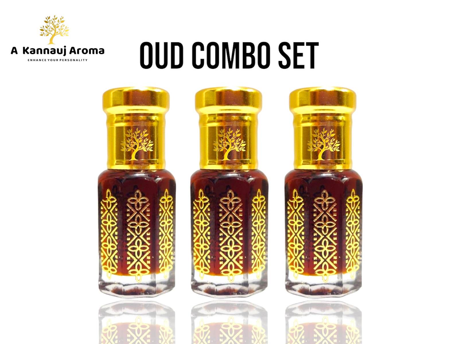 Luxury Oud Attar Gift Set • Assam Oud • Cambodian Oud • Oud Al Bakhoor (3x6ML) - $192.00