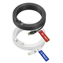 Cat6 Ethernet Cable 50ft, CCA Ethernet Cable, UTP, LAN Cable, Network Cable, Eth - £42.99 GBP