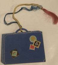 vintage Tally Card Shape Of Briefcase Covered In Stickers Box2 - $9.89