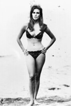 Raquel Welch in black bikini full length on beach circa 1967 4x6 inch real photo - £3.74 GBP
