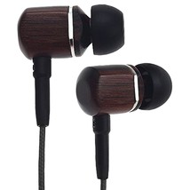 Mtrx Premium Genuine Wood In-Ear Noise-Isolating Headphones With Mic And Nylon C - £34.58 GBP
