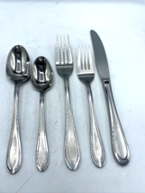 New Oneida JOANN / JOANNE Stainless Flatware 5-Piece Setting Forks Spoons Knife - $44.54