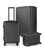 3-Piece Hardside Luggage Set With Spinner Wheels Lightweight 20&#39;&#39; 24&#39;&#39; 2... - £126.09 GBP