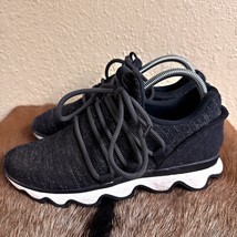 SOREL Women&#39;s Kinetic Lace Sneaker 7.5 Heather Black Athletic Shoe Comfy... - $38.57