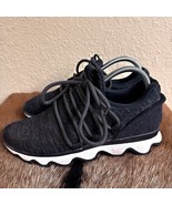 SOREL Women&#39;s Kinetic Lace Sneaker 7.5 Heather Black Athletic Shoe Comfy... - $52.86 CAD
