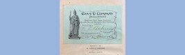 1896 Antique Ginn Publishing Co. Ephemera Cert, Exam In Child Book,Pickering - £32.91 GBP