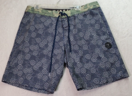 Vissla Swim Trunks Shorts Mens Size 36 Blue Green Geo Print Polyester Dr... - £13.67 GBP
