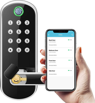 Sifely Smart Door Lock, Fingerprint Biometrics Keyless Entry Keypad Door... - $98.96