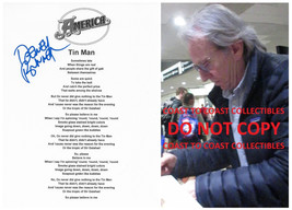 Dewey Bunnell signed America &quot;Tin Man&quot; Lyrics sheet COA Proof autographed - £116.84 GBP