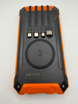 Solar Powered Wireless Power Bank Charger 36000mAh Built In 4 Cables Six... - $27.99