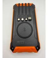 Solar Powered Wireless Power Bank Charger 36000mAh Built In 4 Cables Six... - $27.99