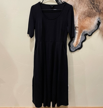 Torrid Black Short Sleeve Scoop Neck Black Dress Pockets Size 00 - £28.92 GBP