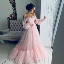 Women 2022 Summer Tulle Tutu Dress High Waist Long Style Prom Dresses Clothes Bi - £130.59 GBP