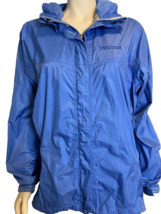 Marmot Women&#39;s Hooded Rain/Wind Jacket Blue Size Large - £22.25 GBP