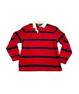 Polo By Ralph Lauren Heavy Rugby XL Shirt Long Sleeve Striped Preppy Shi... - £38.82 GBP