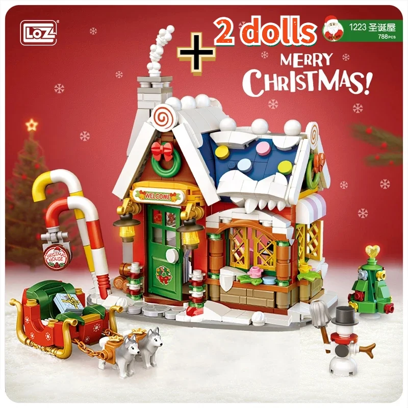 Play LOZ Blocks DIY Building Bricks Cute Christmas Set Play for Play Juguetes Sa - £35.53 GBP