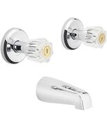 Double Handle Wall Mounted Tub Only Faucet 2-Handle Chrome Bath Faucet - $933.91 MXN