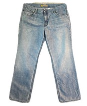 Vintage Old Navy Ultra Low Waist BOY CUT Distressed Straight Leg Jeans S... - $17.10