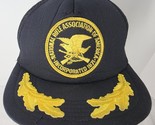 Vintage NRA Snapback Trucker Hat Black Scramble Eggs USA Made 80s Patch - $10.09