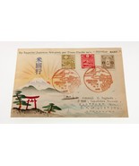 Karl Lewis 1936 Hand-Painted Watercolor Cover Japan to CT, USA Chichibu ... - £116.66 GBP