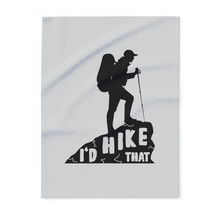 Personalized &quot;I&#39;d Hike That&quot; Arctic Fleece Blanket for Adventurers - £19.73 GBP+