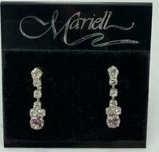 Mariell Crystal Drop Lavender Earrings Pierced Post - £7.29 GBP