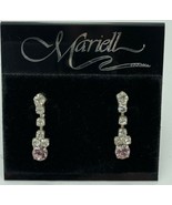 Mariell Crystal Drop Lavender Earrings Pierced Post - $9.28