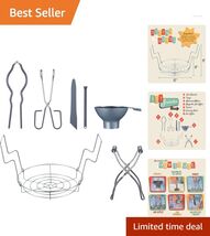 Essential 7-Piece Canning Kit with Rust-Resistant Rack - Perfect for Beg... - $72.22