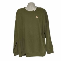 NEW Adidas Mens Pullover Rib Crew Sweatshirt Size XL Olive Green HF2202 - $58.20