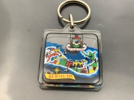 Vintage Souvenir Keyring Bermuda Keychain Coat Of Arms Ancien Porte-Clés Blason - £6.24 GBP
