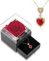 Mother&#39;s Day Gifts for Mom from Daughter Son, Preserved Flowers with Red Heart N - £28.04 GBP