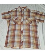 Vintage 1970s Alfie California Western Plaid Patchwork Shirt size medium - £19.01 GBP