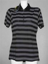 NIKE Tour Performance Dri-Fit Striped Black Polo Golf Shirt Wm&#39;s NWT $55... - $599.71 MXN