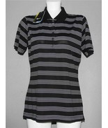NIKE Tour Performance Dri-Fit Striped Black Polo Golf Shirt Wm&#39;s NWT $55... - $43.75 CAD